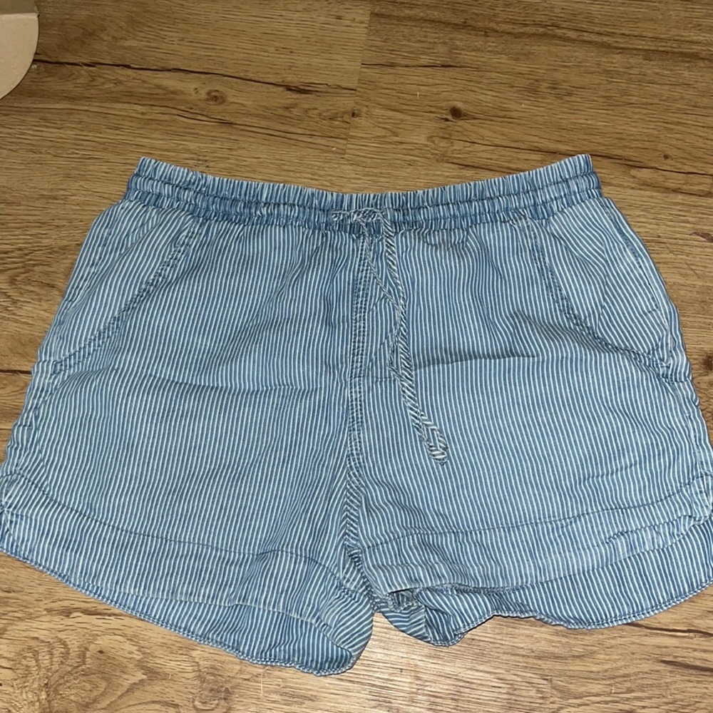 Blue Striped Shorts